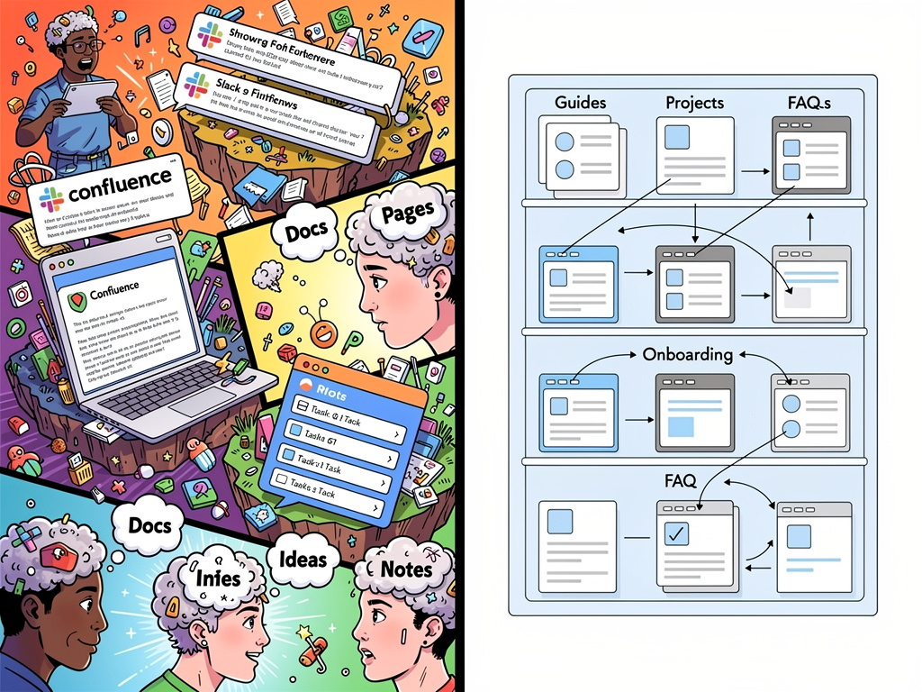 Scattered information in platforms vs. a clean catalogue with all information centralized